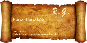 Rusz Gusztáv névjegykártya