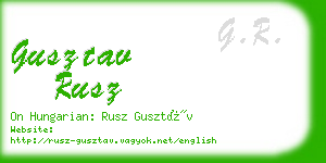 gusztav rusz business card